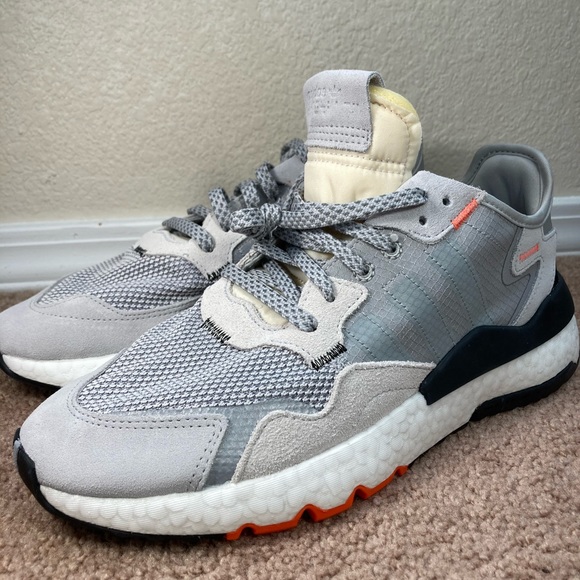 adidas Other - NEW Adidas Nite Jogger Silver Orange Men's Sz 9.5